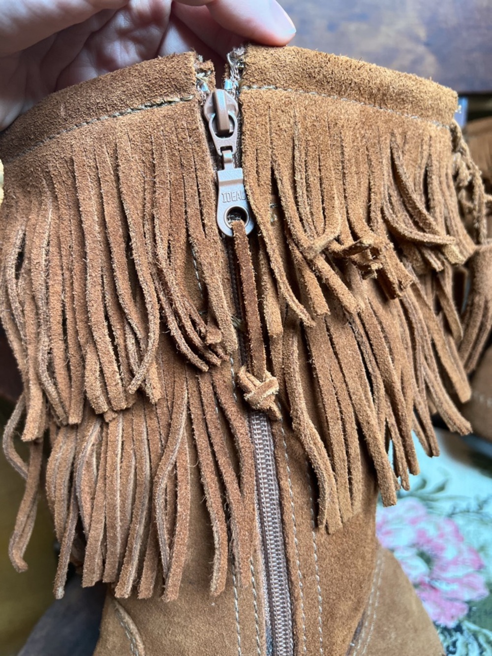 Minnetonka Brown Suede Fringe Boots - Picture 4 of 8